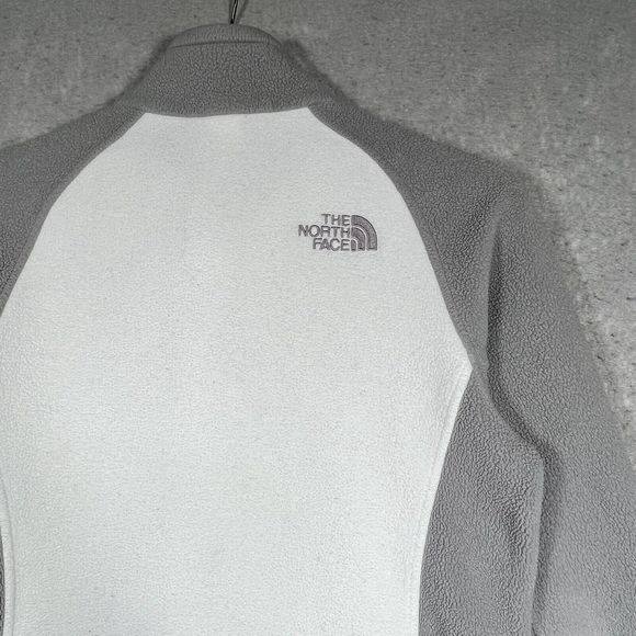 The North Face Women’s White And Gray Full Zip Fleece Jacket Size Small - Picture 8 of 13